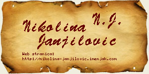 Nikolina Janjilović vizit kartica